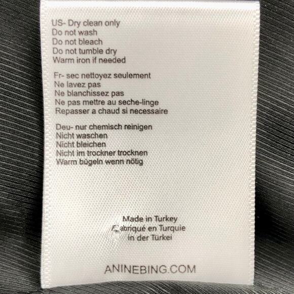 ANINE BING Madeleine Black White Yellow Houndstooth Double Breasted Blazer - Picture 11 of 13